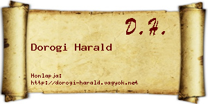 Dorogi Harald névjegykártya